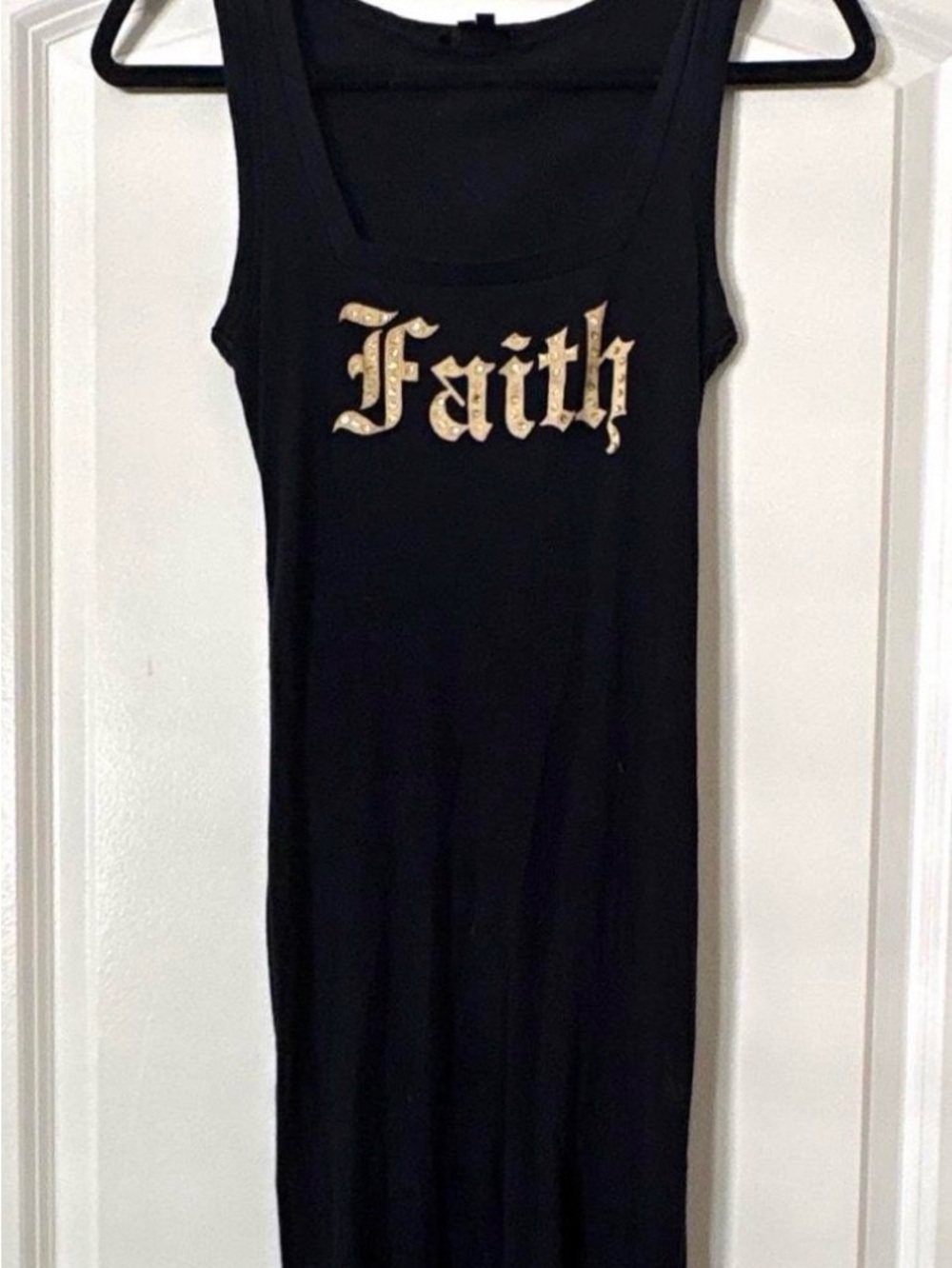 Faith Connexion Embellished Black Tank Dress